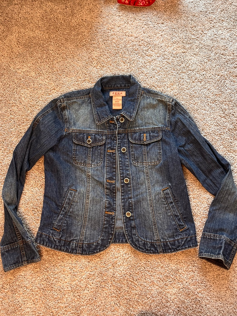 Zena Dark Blue Washed Denim Jacket